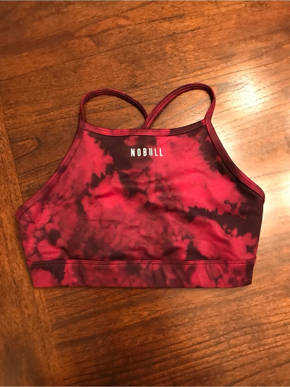 Nobull Red Tie-Dye Sports Bra